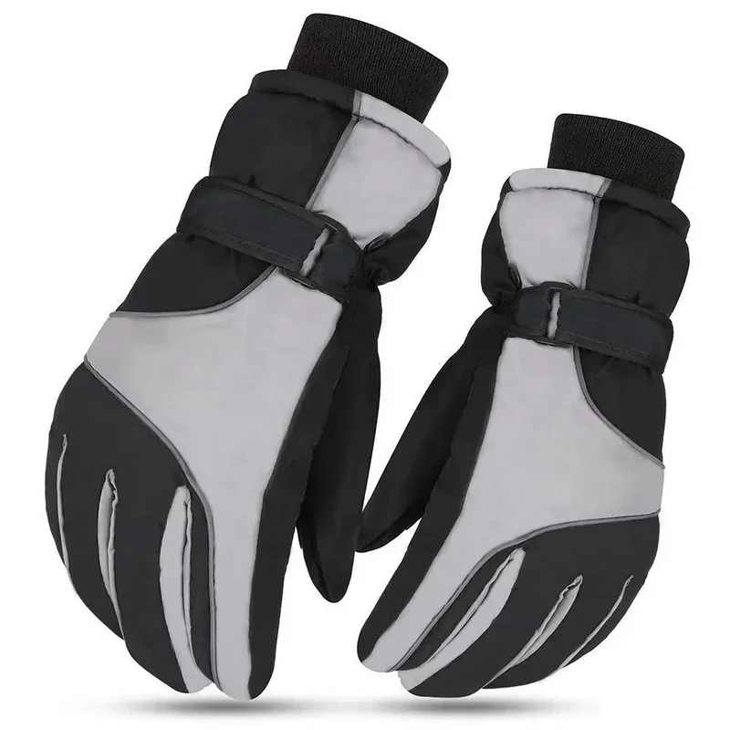 Guantes de invierno de terciopelo grueso para mujer, manoplas antideslizantes, cálidas e impermeables, con pantalla táctil eléctrica, para ciclismo y motocicleta