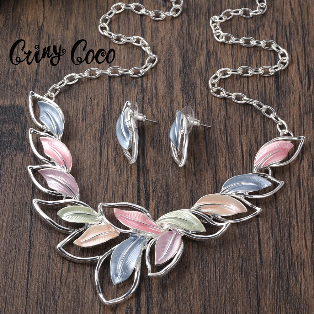 Cring Coco Necklace Earrings Sets Ladies Fashion Jewelry Wings Atmosphere Popular Necklaces Earring Set for Women Girl 2023