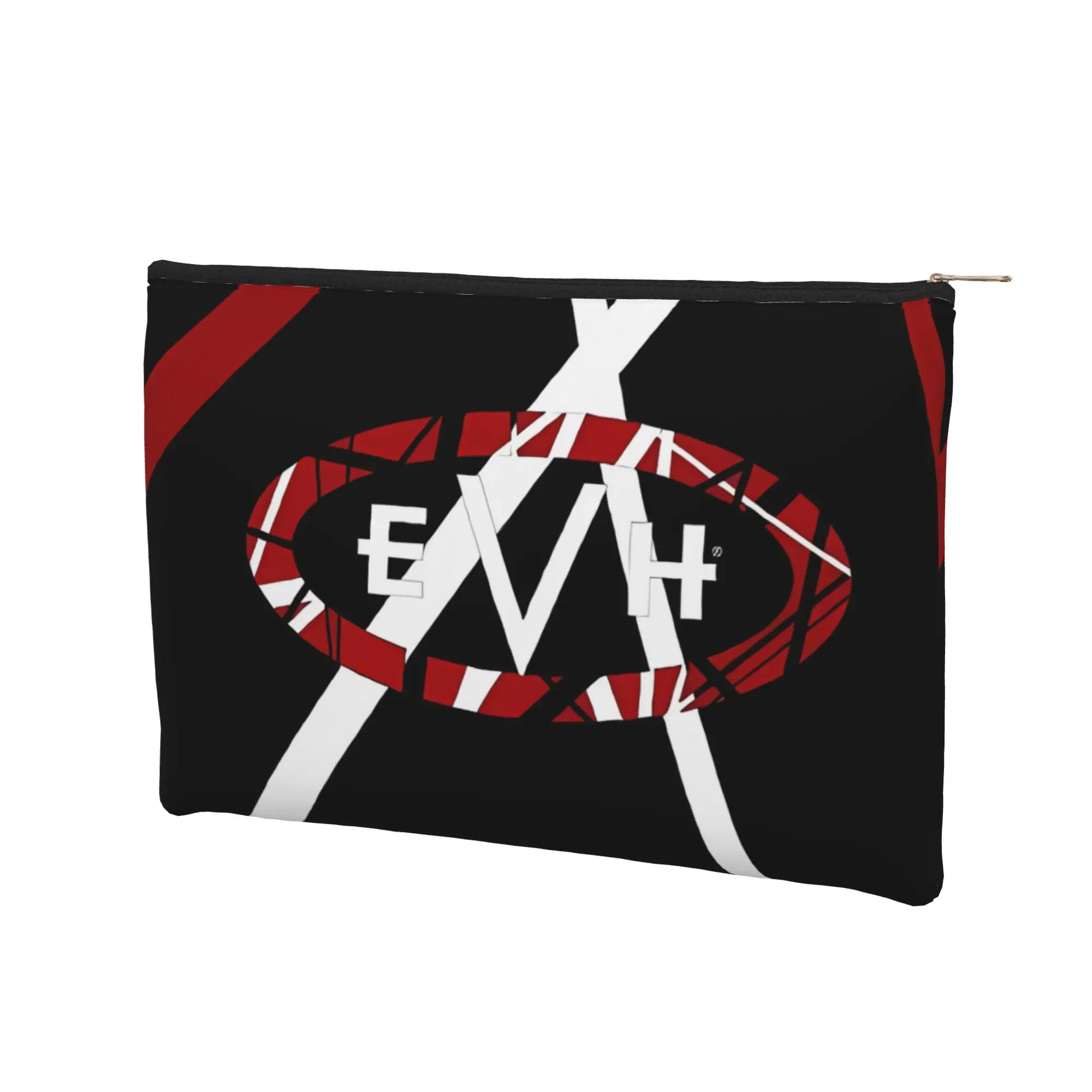Stylish Black Van Cool Makeup Bag Van Halen Toiletry Bag with Zipper Travel Cosmetic Pouch