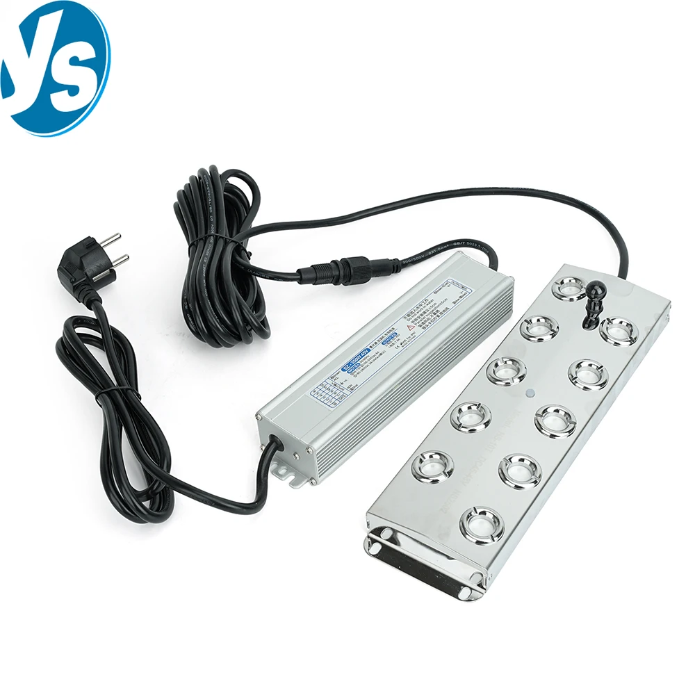 

10 Head Ultrasonic Mist Maker Fogger with 3000ml/h Stainless Steel Atomizer for Pond Fountain Garden Greenhouse Hydroponics