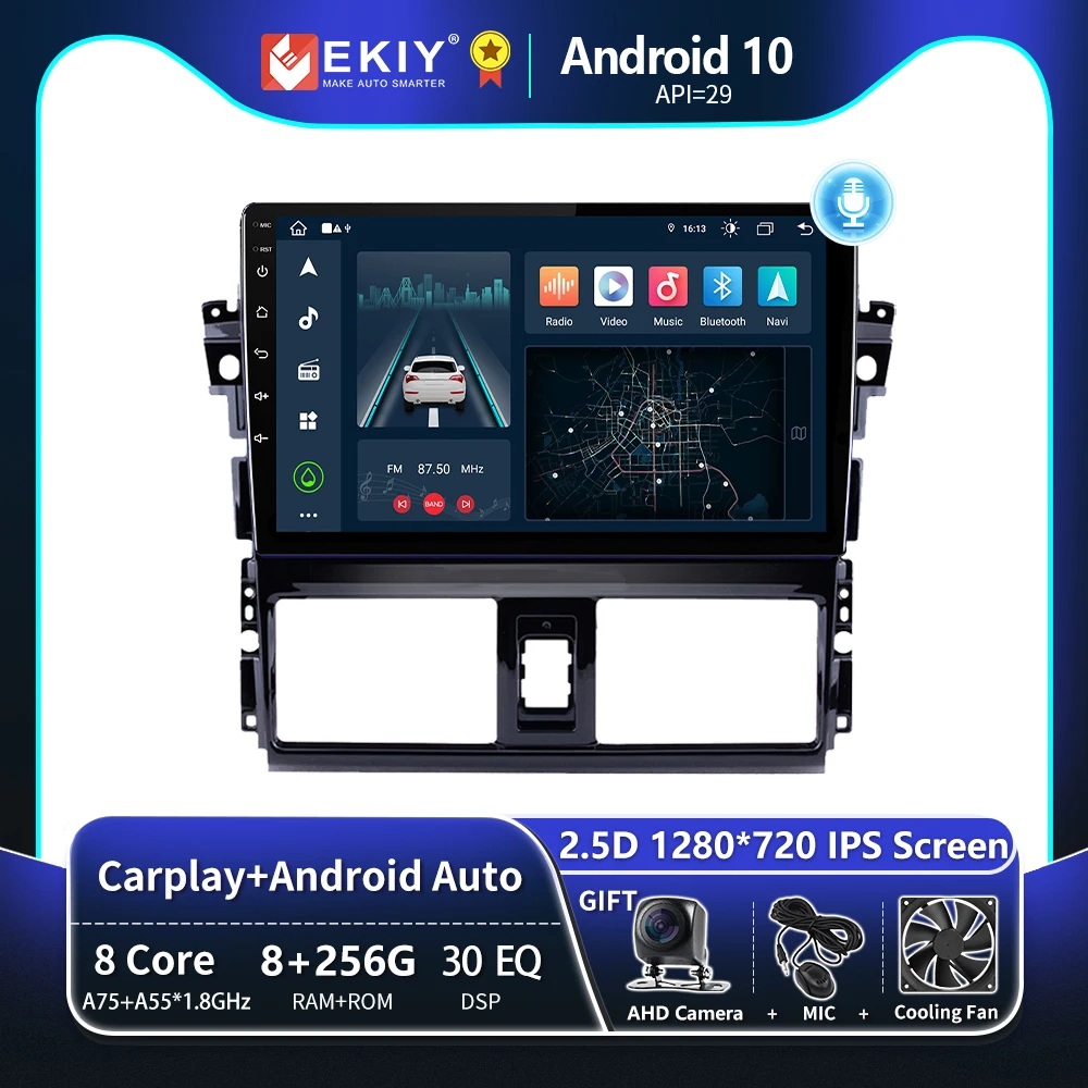 

EKIY T8 For TOYOTA VIOS YARIS 2013 2014 2015 2016 Car Radio Multimedia Video Player Navigation GPS Android Auto 2din DVD