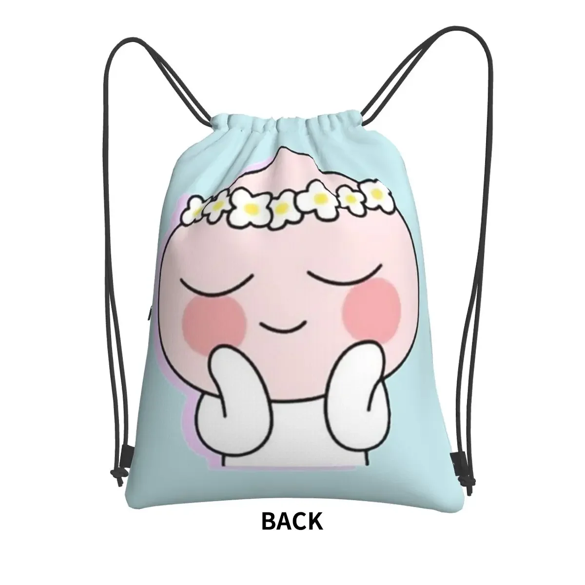 Silly Baby Apeach Zaini portatili Borsa con coulisse Borse portaoggetti tascabili con coulisse alla moda per viaggi Sport Uomo Donna