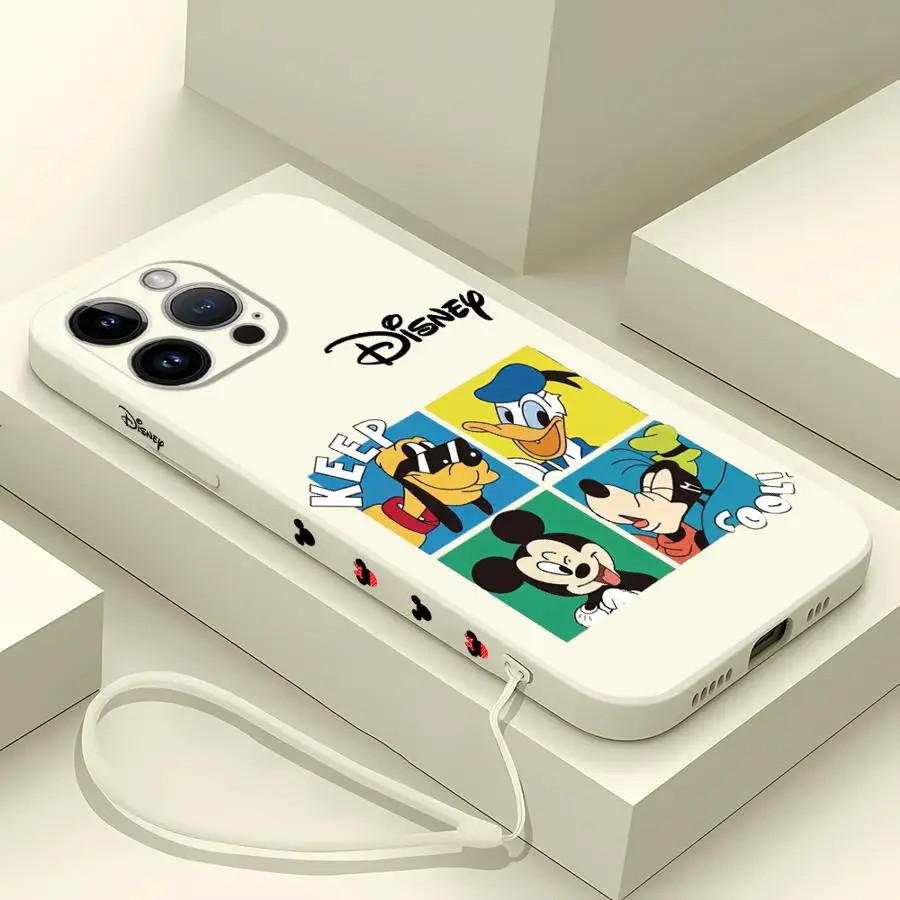 Dinsey دونالد داك حافظة هاتف لطيفة لهاتف آيفون 11 12 13 14 15 16 Pro Max XR XS 7 8 SE 15 Plus 13 حافظة صغيرة ناعمة من البولي يوريثان #4