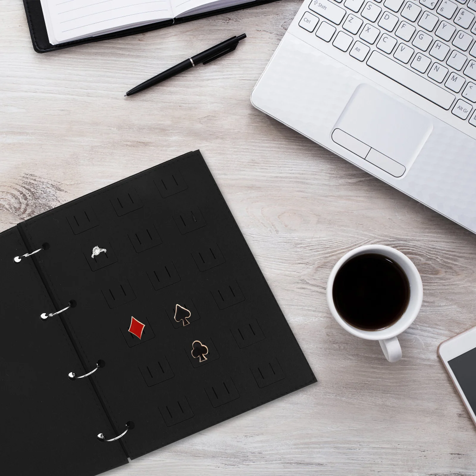 Felt Jewelry Storage Book Core Enamel Pins Holder Portable Trading Binder Organizer Pin Display Album