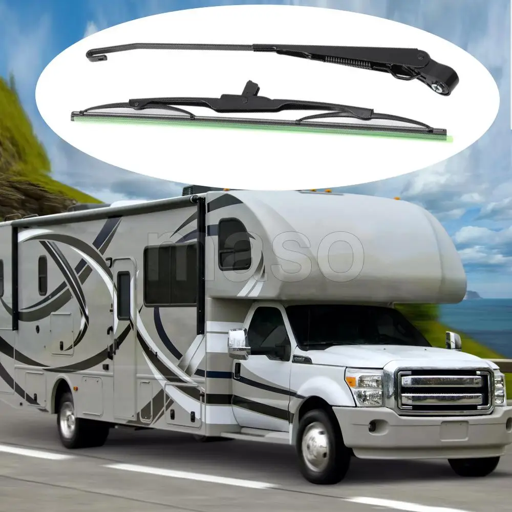 

12V 105° Windshield Wiper Arm with Blade kit For Fishing-Boat Caravan RVs For Willis Jeep Tractor 01287358 0390506510 7731000001