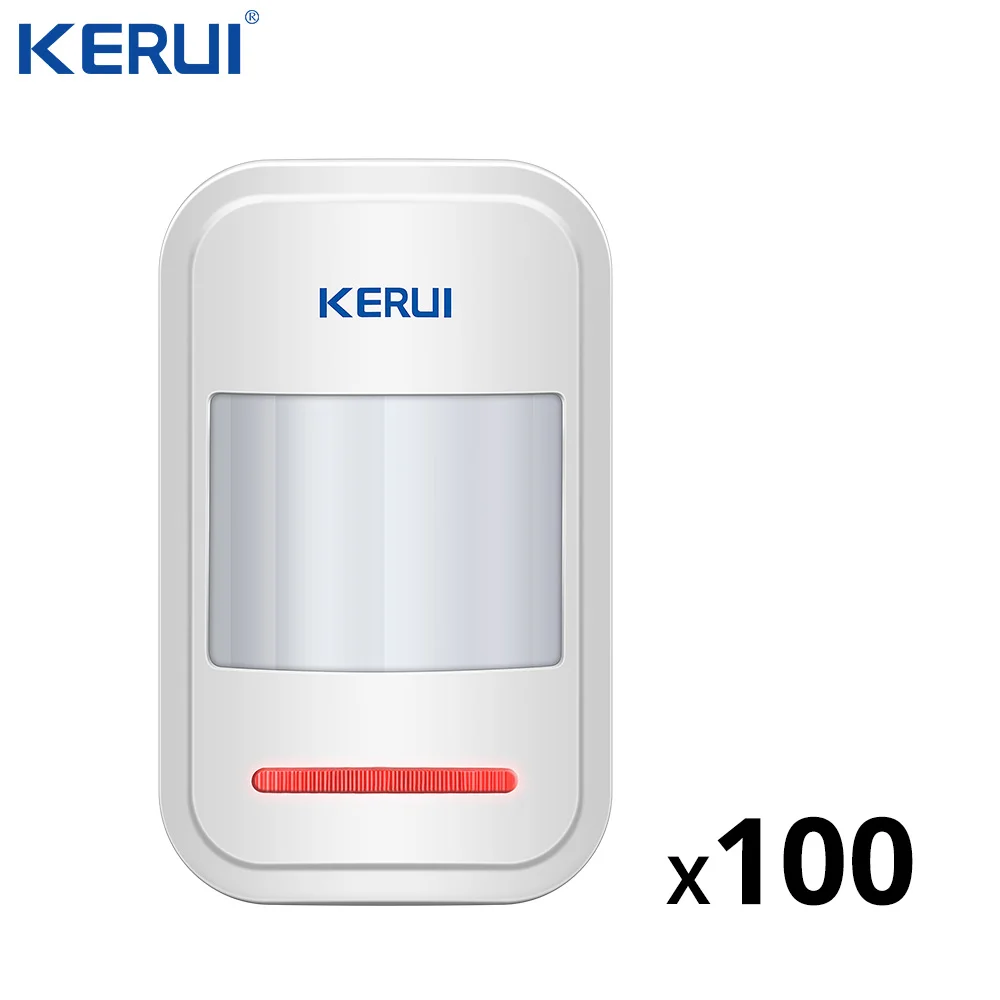 100PCS Wholesale Kerui Wireless PIR Sensor Motion Detector Curtain For GSM PSTN Security System Auto Dial Kit