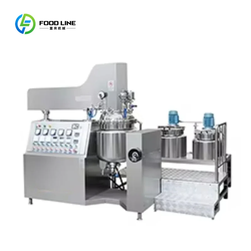 Customized Small Cosmetic Lotion Cream Making Machine Vacuum Emulsifying Mixer Homogenizer