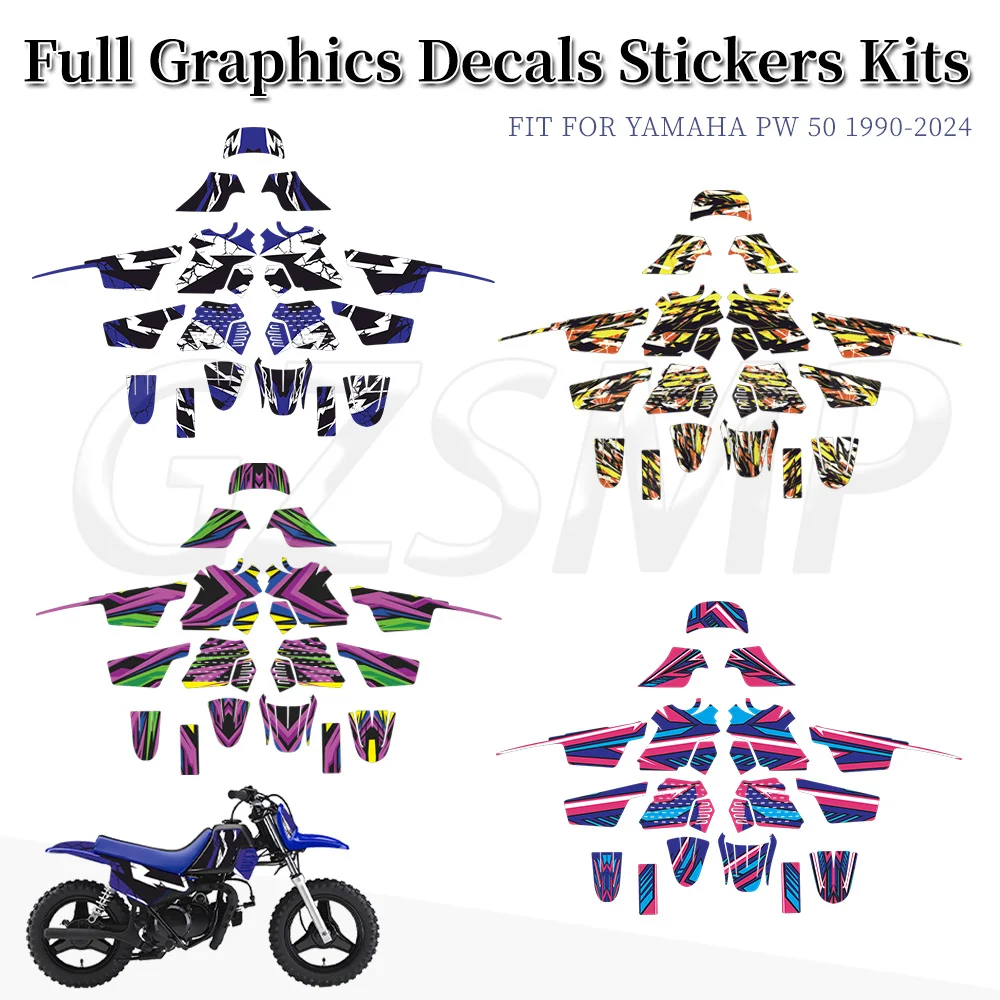 

Motorcycle Stickers Protect Background Graphics Decals Kit For YAMAHA PW50 1994-2024 Bodywork Full Fairing Kit
