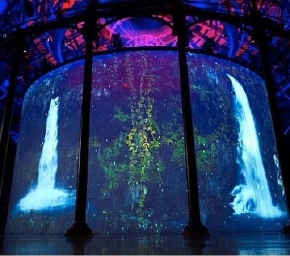 مادة شاشة هولوغاز كبيرة مقاومة للحريق، شاشة عرض ثلاثية الأبعاد ثلاثية الأبعاد، شاشة هولو شاش