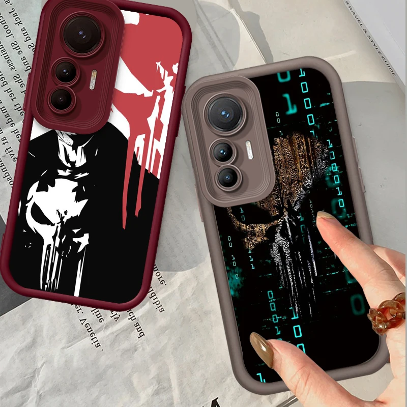 Marvel Punisher Eye Ladder For Xiaomi MI 14 12T 11 Lite Poco M3 X5 X4 F5 F4 F3 F2 GT Pro 5G TPU Phone Case