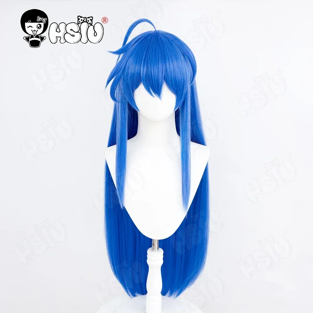 CosplayHSIU-Perruque sintético mixte KonMiCosplay, cheveux longs bleus, capó de perruque, anime Lucky Star