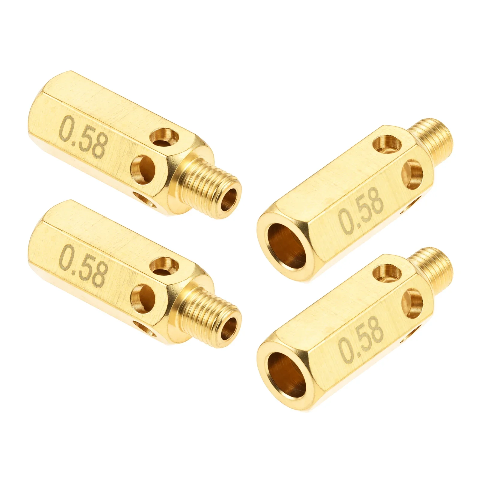 4Pcs Casting Cook Burner Repair Accessories Parts Solid Brass 10/23/44/88 Jets Cast Iron Stove Burner Nozzle Orifice for LP Gas