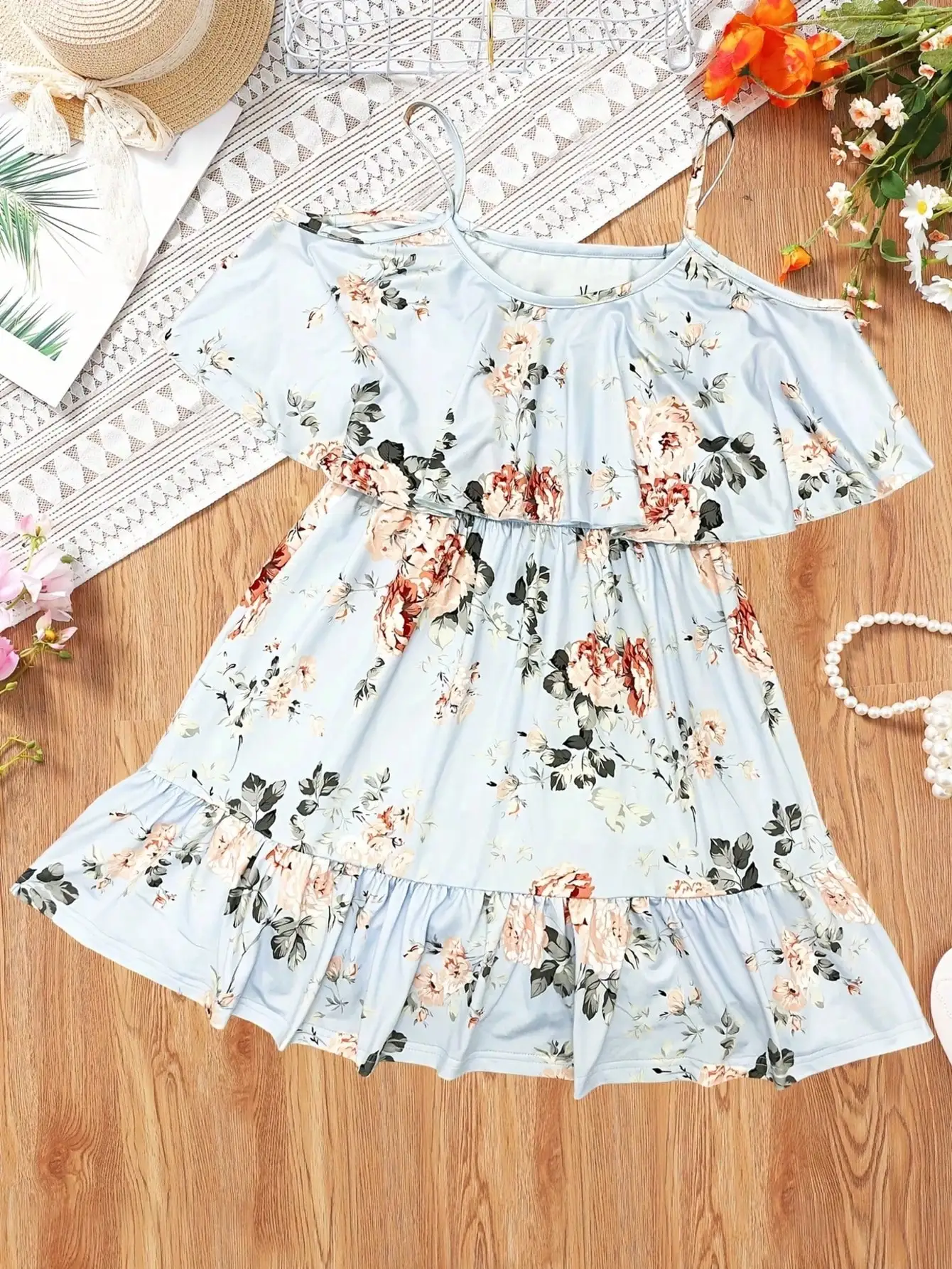 Gaun Boho Bermotif untuk Anak - Romper Floral Print ulasan dan harga
