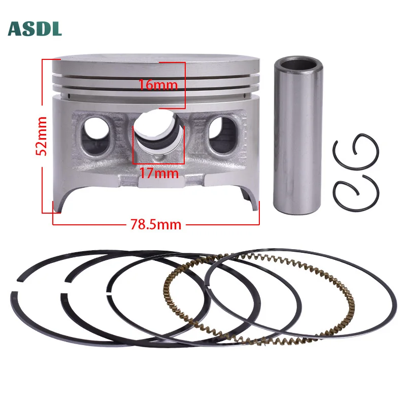 78.5mm STD Motorcycle Piston & Piston Rings For HONDA ATV TRX350 TRX350FE TRX350FM TRX350TM TRX350TE FourTrax Rancher 2000-2006