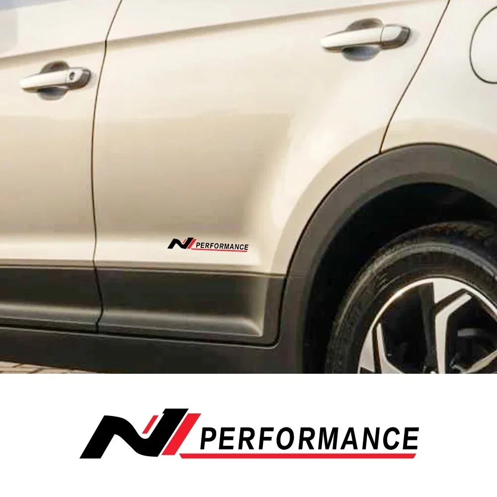 

2pcs Car Sticker N Performance Graphics Stripes Vinyl Decor Decal For Hyundai i10 i20 i30 i40 ix35 Tucson Elantra SONATA GENESIS