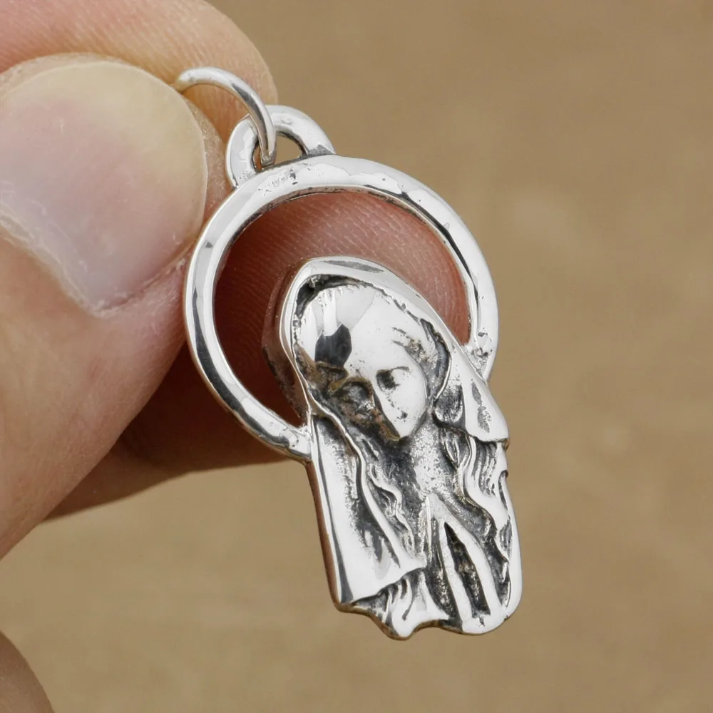 925 Sterling Silver Virgin Mary Madonna Fashion Charms Pendant 9H016