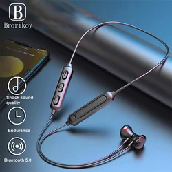 BT-95 Wireless Bluetooth 5.0 Earphone Sports Neckband Stereo Headset Handfree MobilePhone Earbuds Magnetic Headphones For Xiaomi