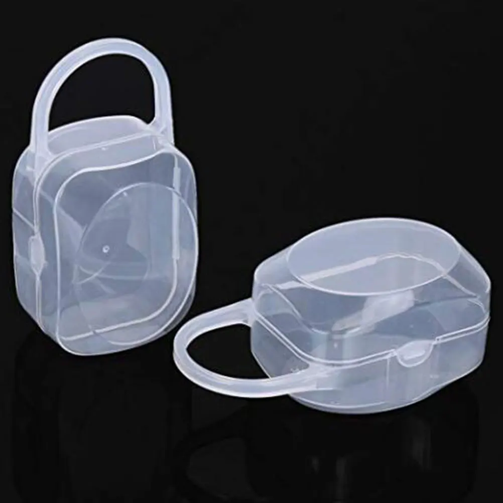 

2 шт. пылезащитная коробка для соски, прозрачный чехол для хранения для младенцев, портативный держатель для соски, застежка