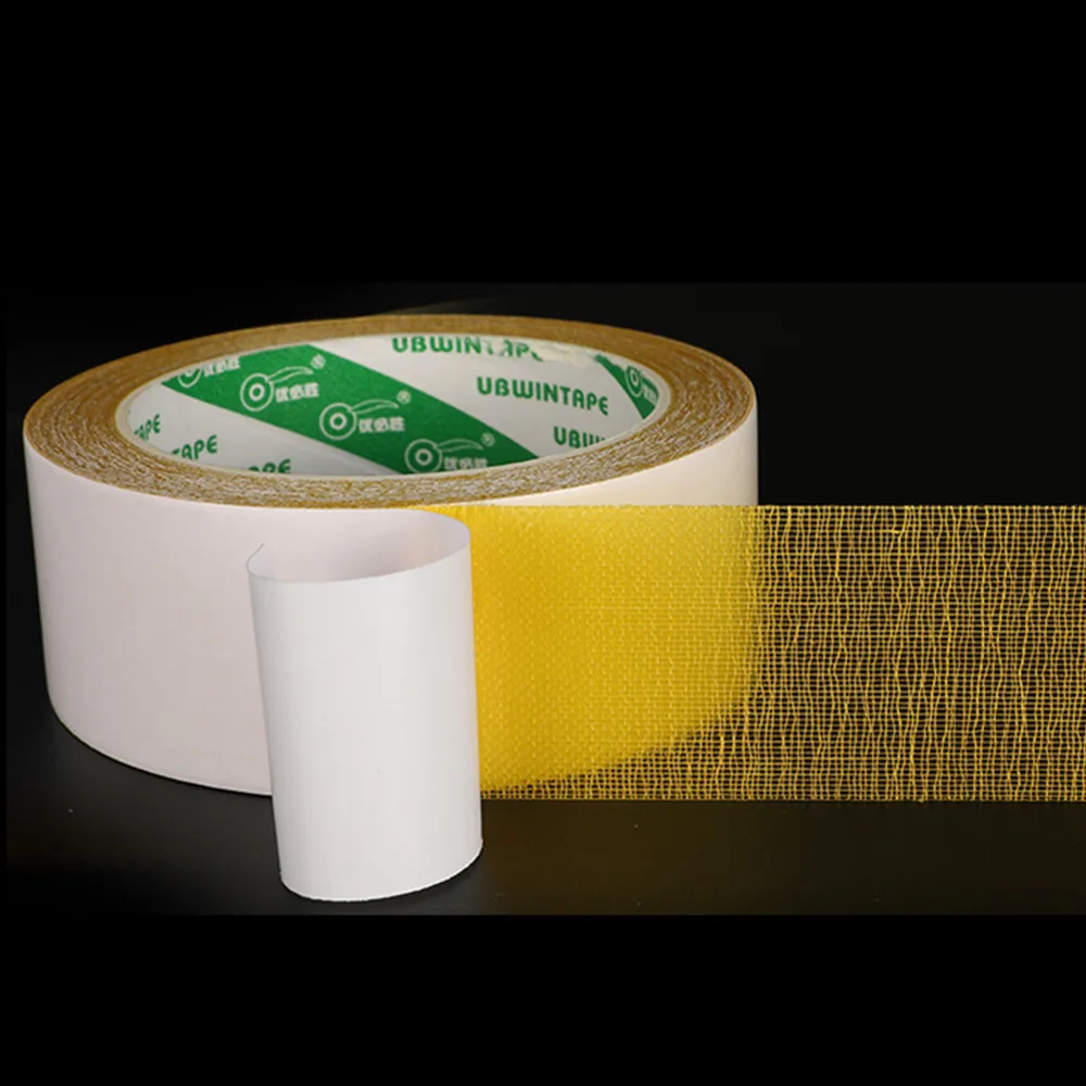 

Double-sided Fiberglass Grid Sticky Adhesive Fiber Transparent Mesh Tape Strong Waterproof Tape Thick 10 Meters