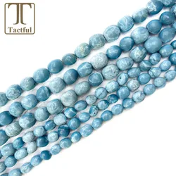 Larimar Egg Shape Natural Stone 6x8 8x10mm Loose Beads Decorative DIY Beads And Charms for Jewelry Making