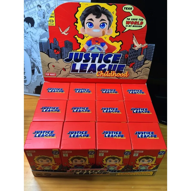 

POPMART DC Little Justice League Series, фигурки слепых коробок, модные игрушки-сюрпризы, экшн-фигурки, коллекционная оригинальная