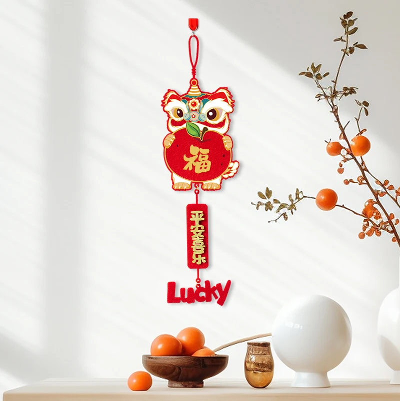 Chinese New Year Ornament,Chinese Pendant Traditional Lucky Hanging Decal for Spring Festival Snake Year for Home Office Decor