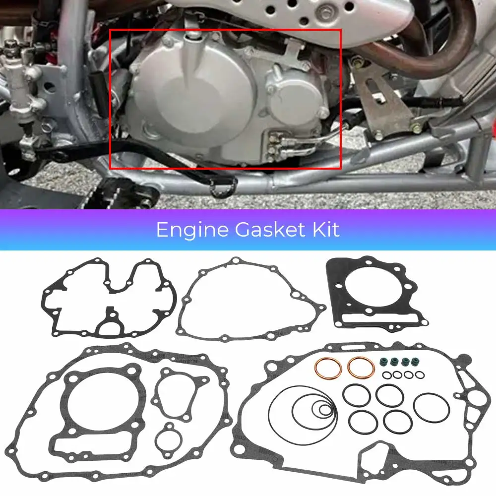 

1 Set Black ATV Engines Gasket Kit Leak-free Seals Set For Honda Sportrax 400 TRX400EX 1999 2000 2001 2002 2003 2004