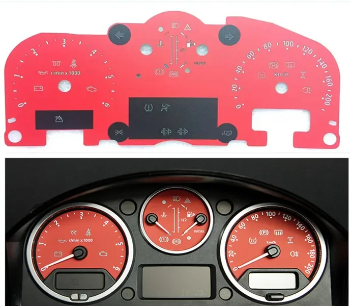 Gauges Dial Meter FACE For Land Rover Defender PUMA Instrument Cluster Overlay 200KM/H