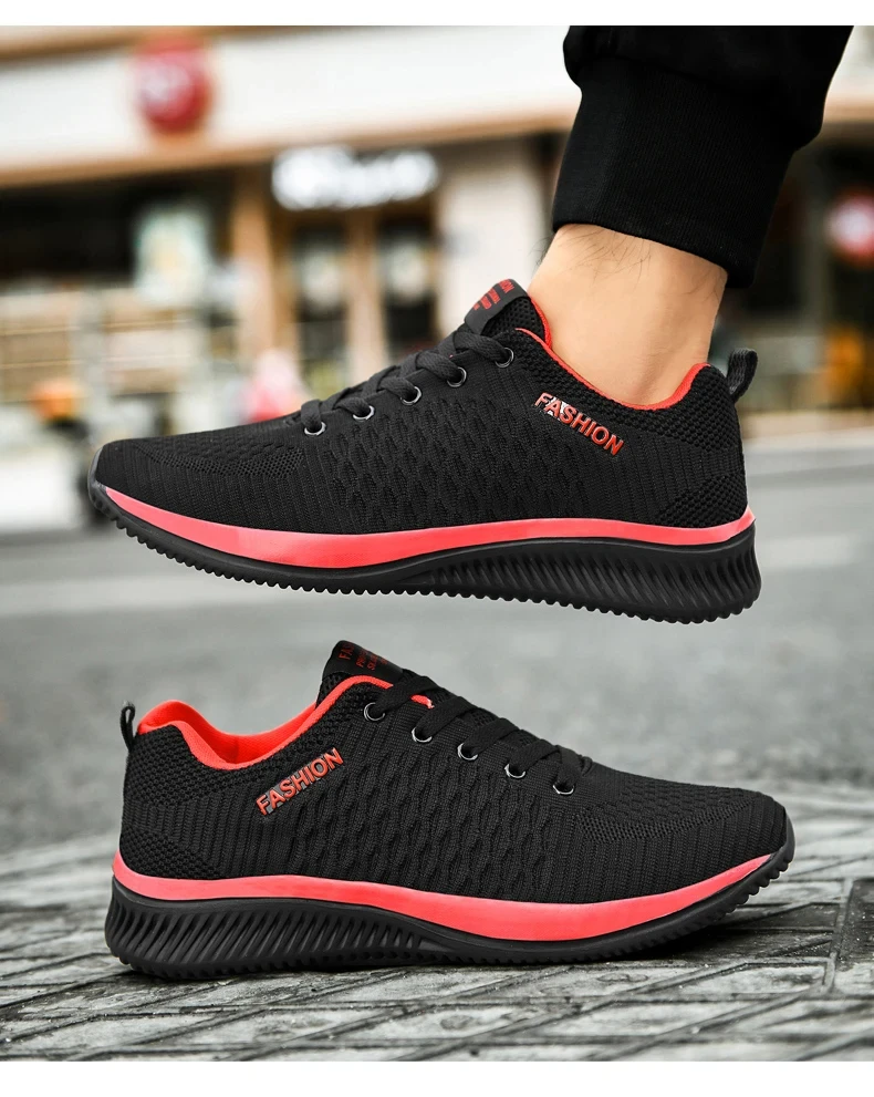 Männer Rennen Gehen Stricken Schuhe Mode Lässig Turnschuhe Atmungsaktive Sport Sportlich Gym Leichte Männer Turnschuhe Casual Schuhe – Detail 8
