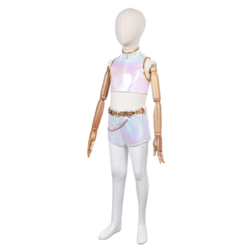 Kids Girls Demon Hunter of KPop Cosplay Rumi Children Top Pants Clothes Outfit Suits Party Disguise Halloween Costume Carnival