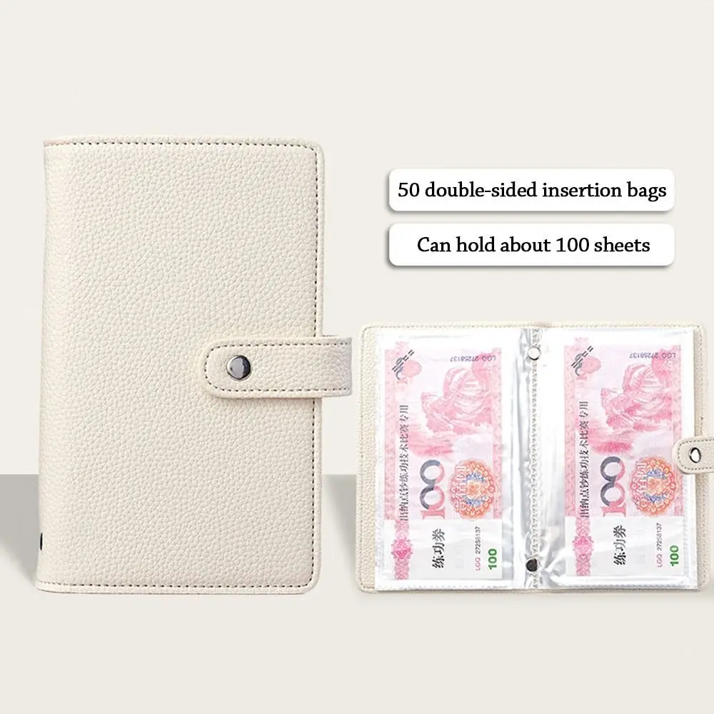 Save Money 100 Envelopes Money Saving Challenge PU Waterproof Savings Binder Reusable Portable Money Collection Book Couples