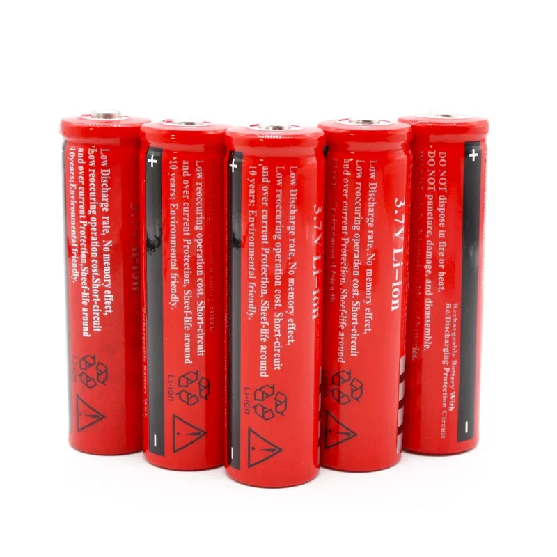 100% New 18650 Battery 3.7 V 6800 Rechargeable Liion for Led Flashlight Litio