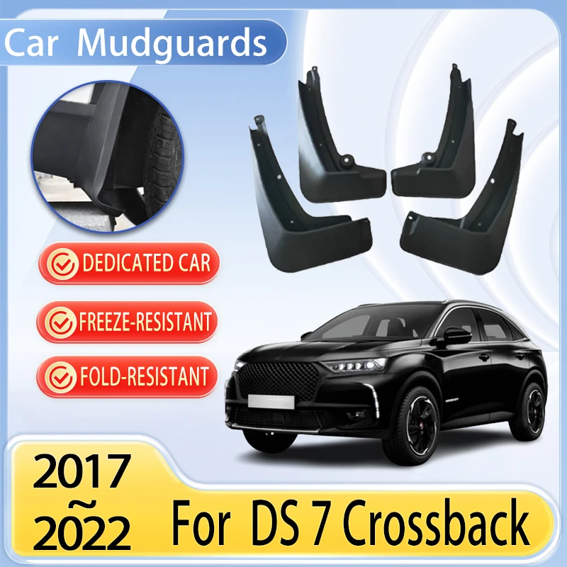 

Car Mudguards Parts For DS 7 Crossback 2017~2022 Front Rear Wheel Mudguards Mudflap Fender Flare Cover Guard Auto Mud Accessorie