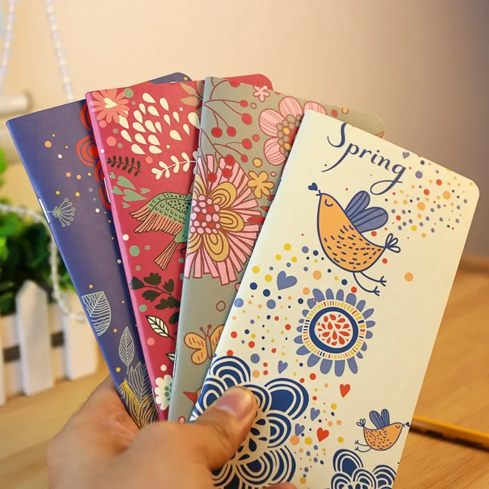 48 Sheets Korean Stationery Flowers and Birds Notebook Writing Diary Book Student Stationery School Office Supplies