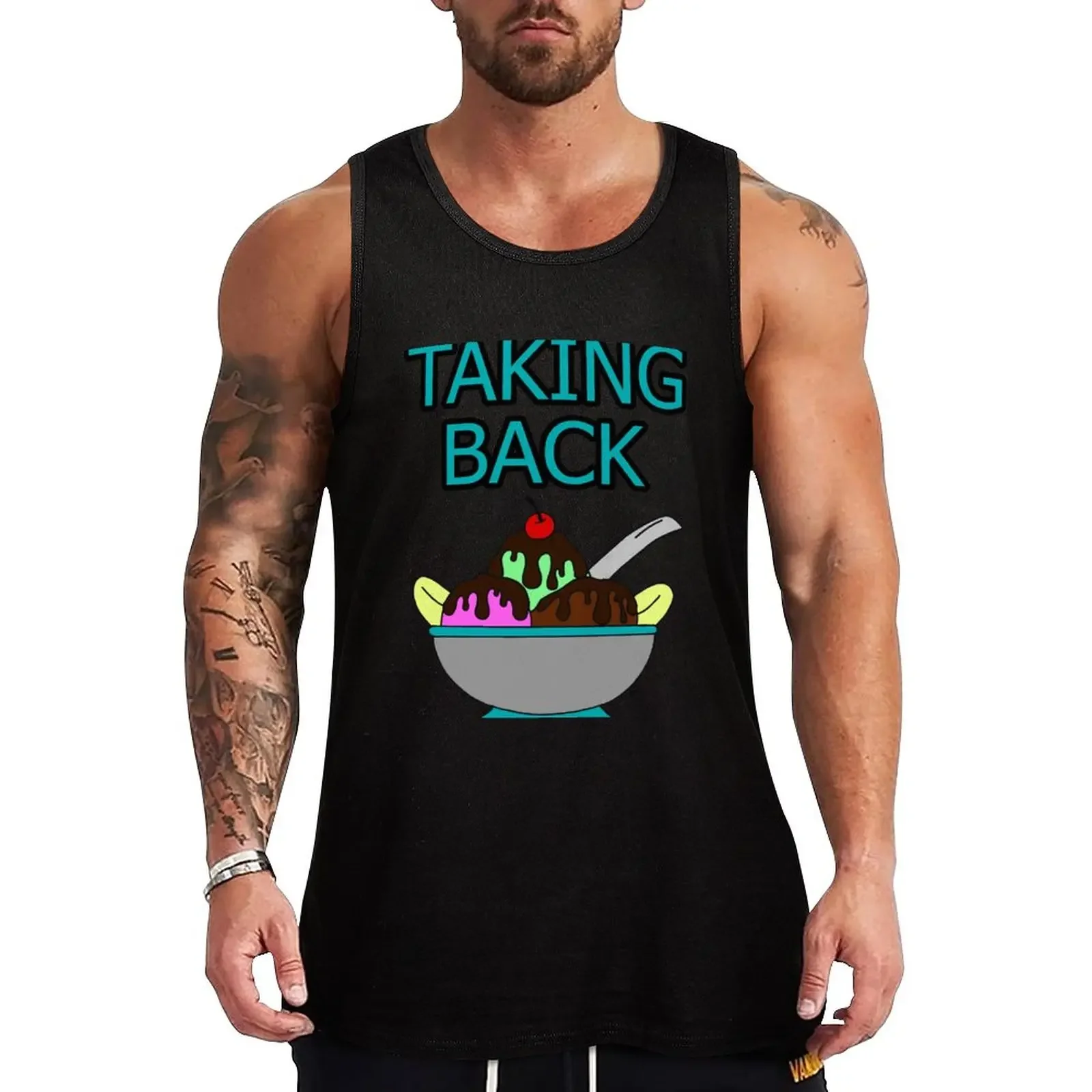 New Taking Back Sunday - Ice Cream Sundae Tank Top Men's cotton t-shirt anime clothes for men summer