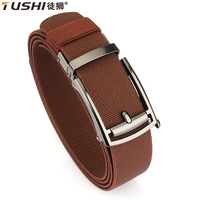 TUSHI New Men Belt Elastic Quick Metal Automatic Buckle Army Outdoor Hunting Tactical Jeans Pants Belt Nylon Breathable Belts