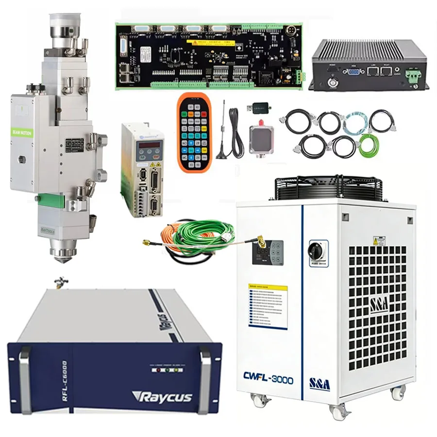Raycus RFL-3000S/RFL-1500/RFL-2000/RFL-6000 fiber laser source XC3000S laser cutting system cutting head BM110 QBH metal cutting