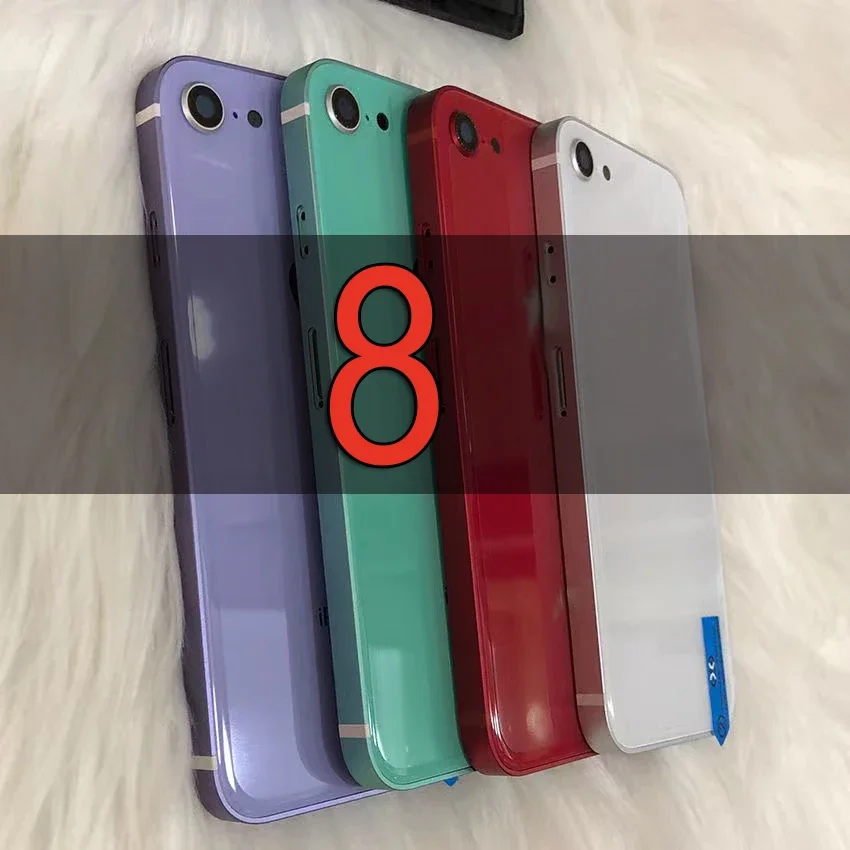 

Squarish Diy For iPhone 8 housing like 12 Glass Body Chassis Custom Backshell for iPhone 8 Like 12 Style with free case cover