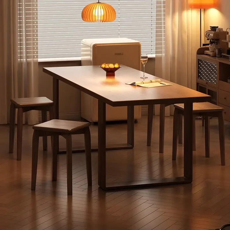 Stackable Household Dining Table Stool Strong and Durable Dining Chair Medium Antique Round Stool Advanced Low Stool