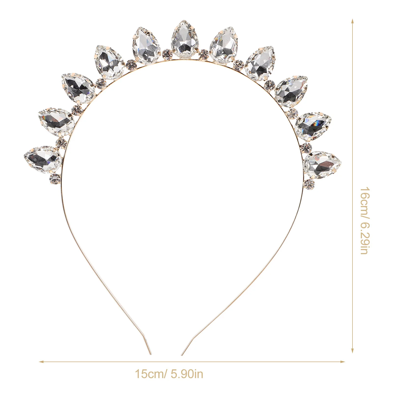Ikat Kepala Berlian Imitasi Wanita Ikat Rambut Kristal Aksesori Hiasan Kepala Pesta Berkilau Desain Menarik Ikat Rambut Anak Perempuan