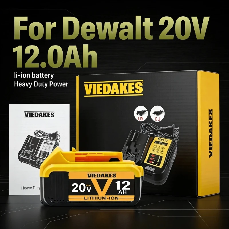 

New 20V 12.0Ah MAX rechargeable lithium-ion battery, for Dewalt 20V battery suitable for Dewalt tool DCF850 DCD796 DCF922