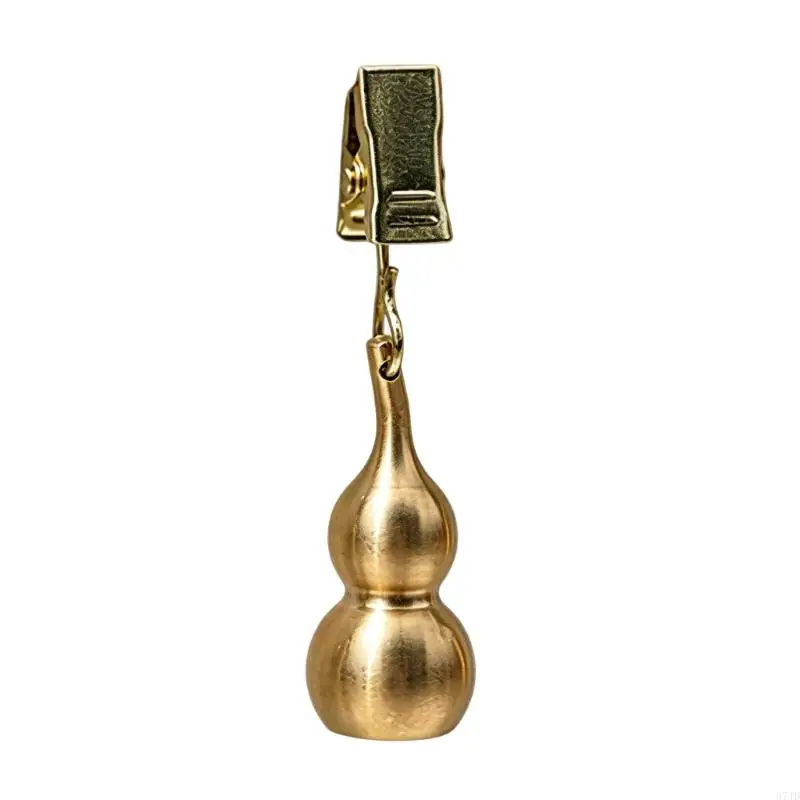 Copper Gourd Tablecloth Weight Hanger with Metal Clip Table Cover Pendant For Preventing Fabric Shifting Decoration 37JD