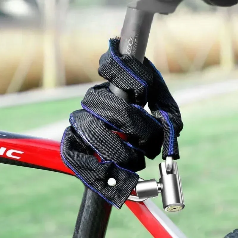 

60/105/125cm Metal Anti-Theft MTB Road Bike Heavy Duty Safety Lock for Motorcycle Scooter Padlock Bicycle Chain Lock with Key