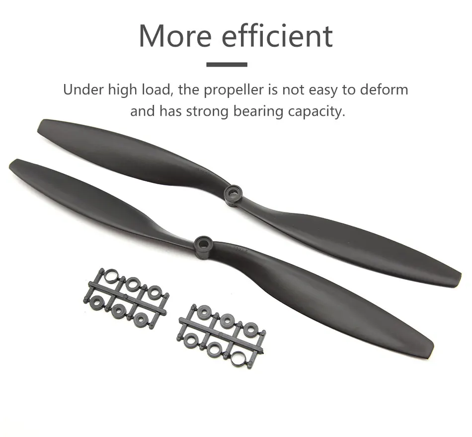 

2026 NEWGemfan Carbon Nylon 2-Blade Propeller (CW+CCW) - 7038 / 8038 / 8045 / 9047 / 1038 / 1045 / 1050 / 1147 / 1245 1 Pair FPV