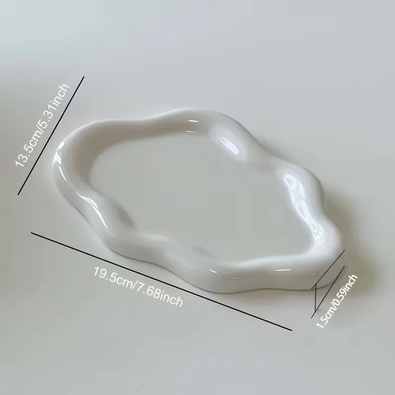 Cloud-Shaped Jewelry Jewelry Tray Photography Props Light Luxury PVC Rings Earrings Perfume Display Rack Home Desktop Decoration