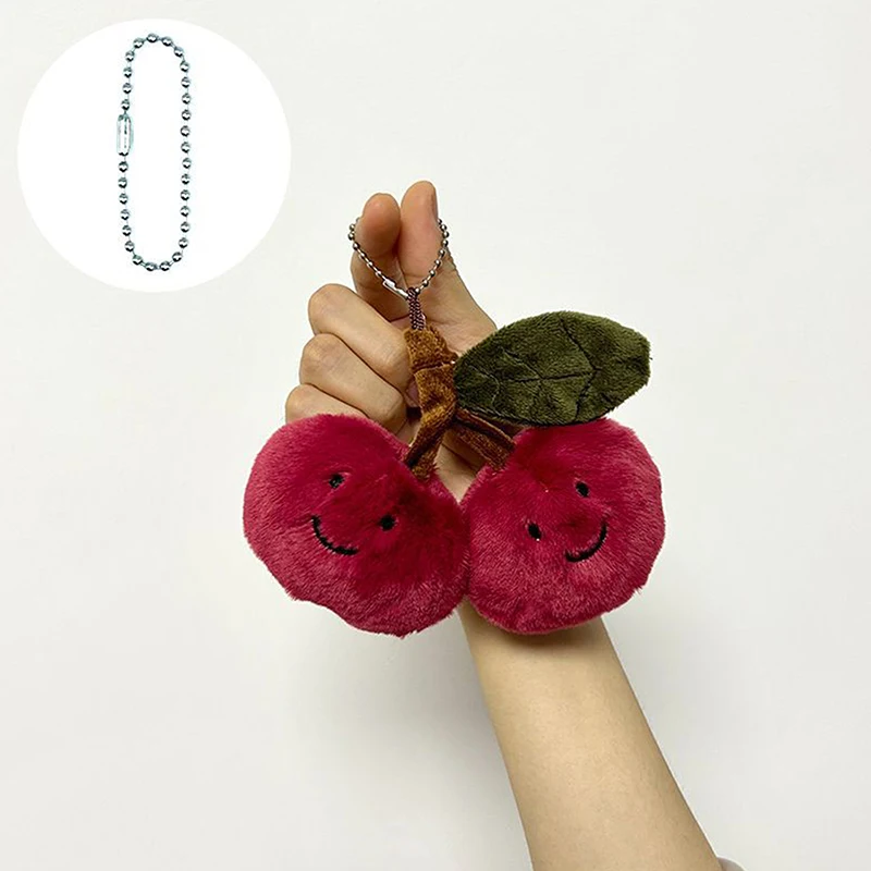 

Cartoon Plush Cherry Bag Pendant Keychain Korean Women's Cherry Fruit Cute Backpack Jewelry Accessories Gifts
