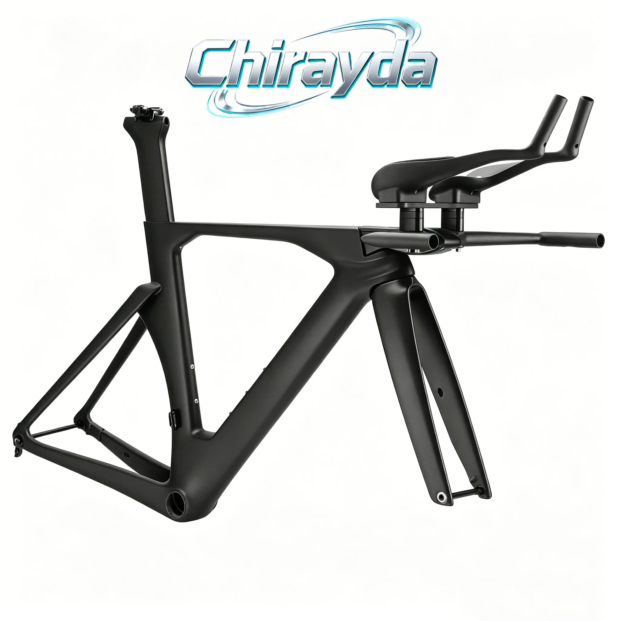 T1100 Toray Carbon Fiber Triathlon Bikes TT Frame Compatible Time Trial Racing Frame with Handlebar for Enhanced Performance