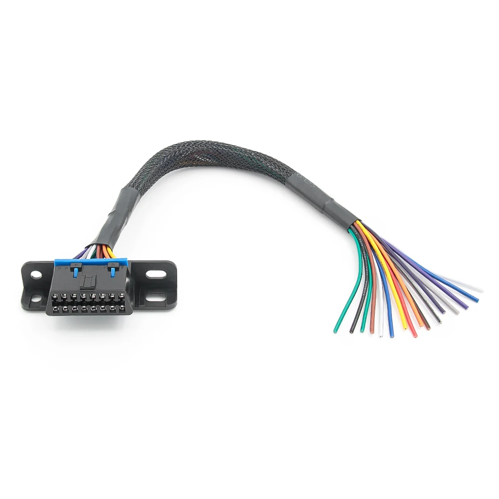 10/30cm DIY 16pin J1962 OBD2 kiterjesztése Kábel Apaállat Ácsorgás kelt Anyaállat autóipari autó diagnostic automat Munkaeszköz OBD 2 csatlakozó