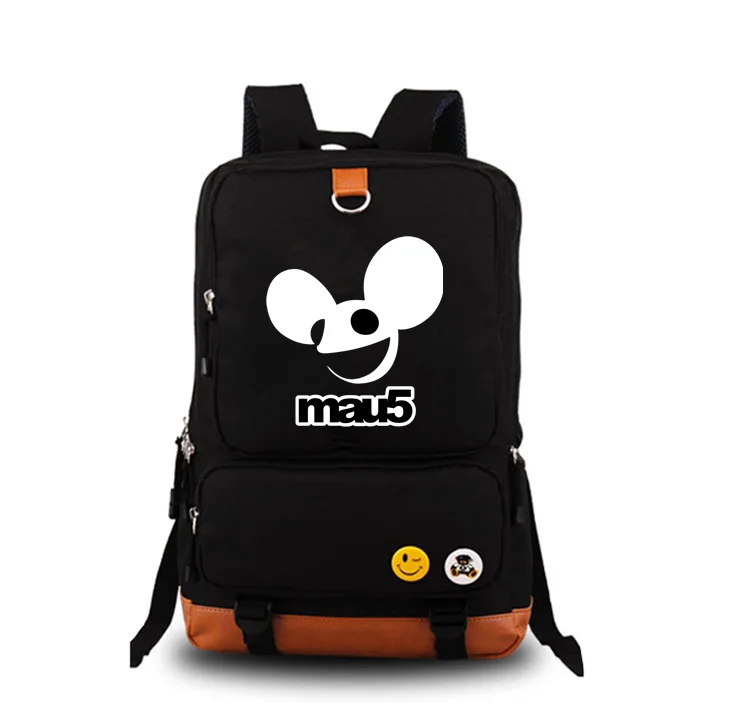 Mochila de doble asa para música electrónica Deadmau5, mochila para estudiantes, bolsa para computadora, material de lona, ​​...