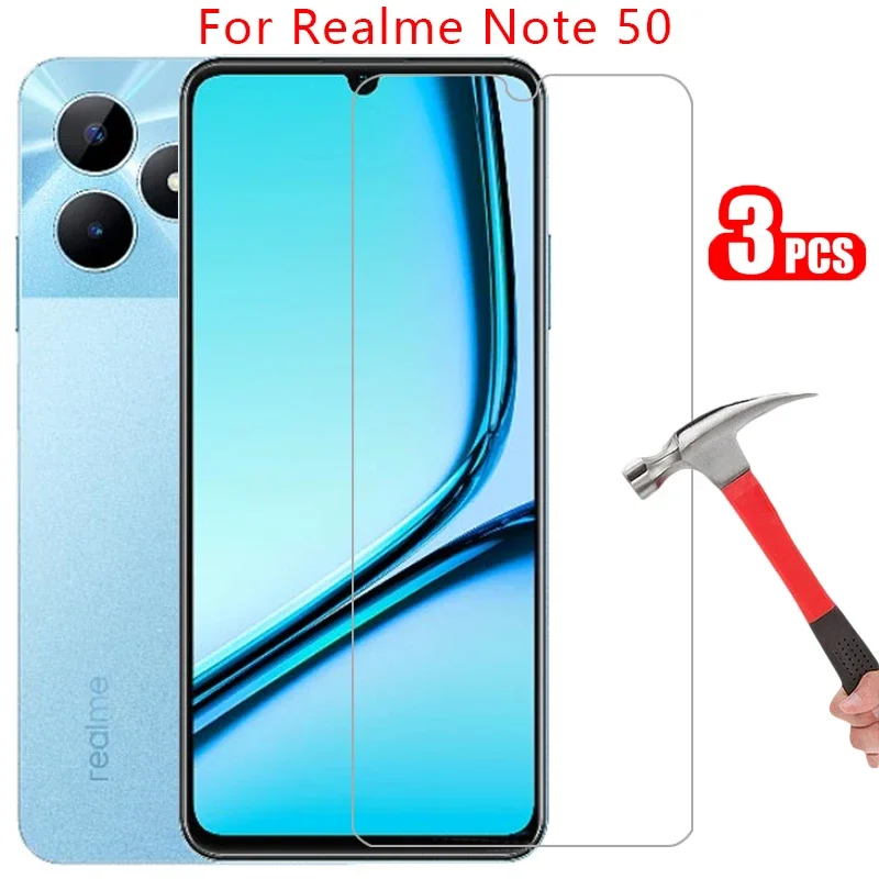 tempered glass for realme note 50 phone case on note50 not not50 back cover 360 coque realmi relme ralme reame real me mi 50case